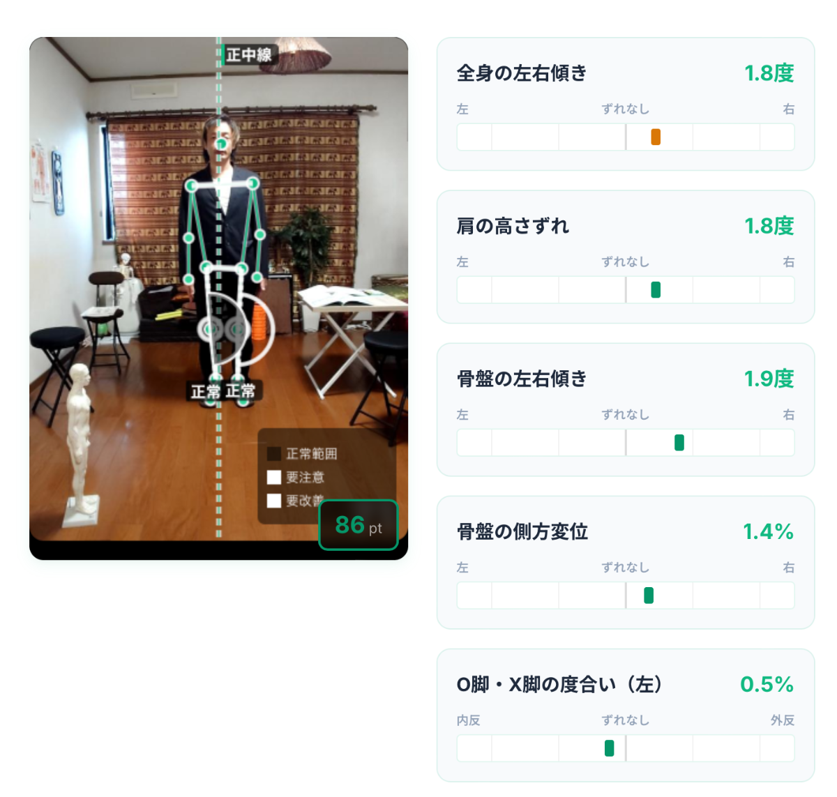 姿勢分析プロット表示