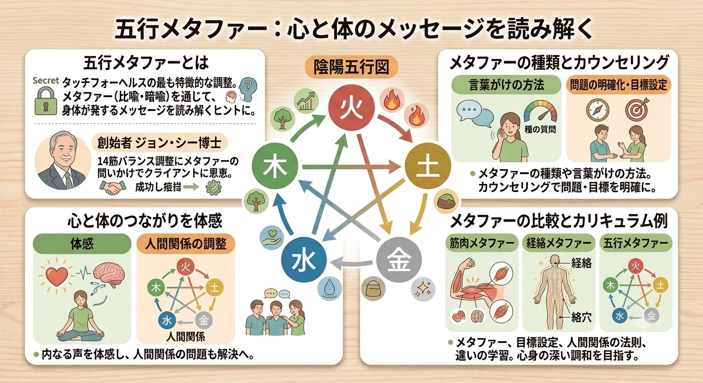 タッチフォーヘルス 五行メタファー講座の様子